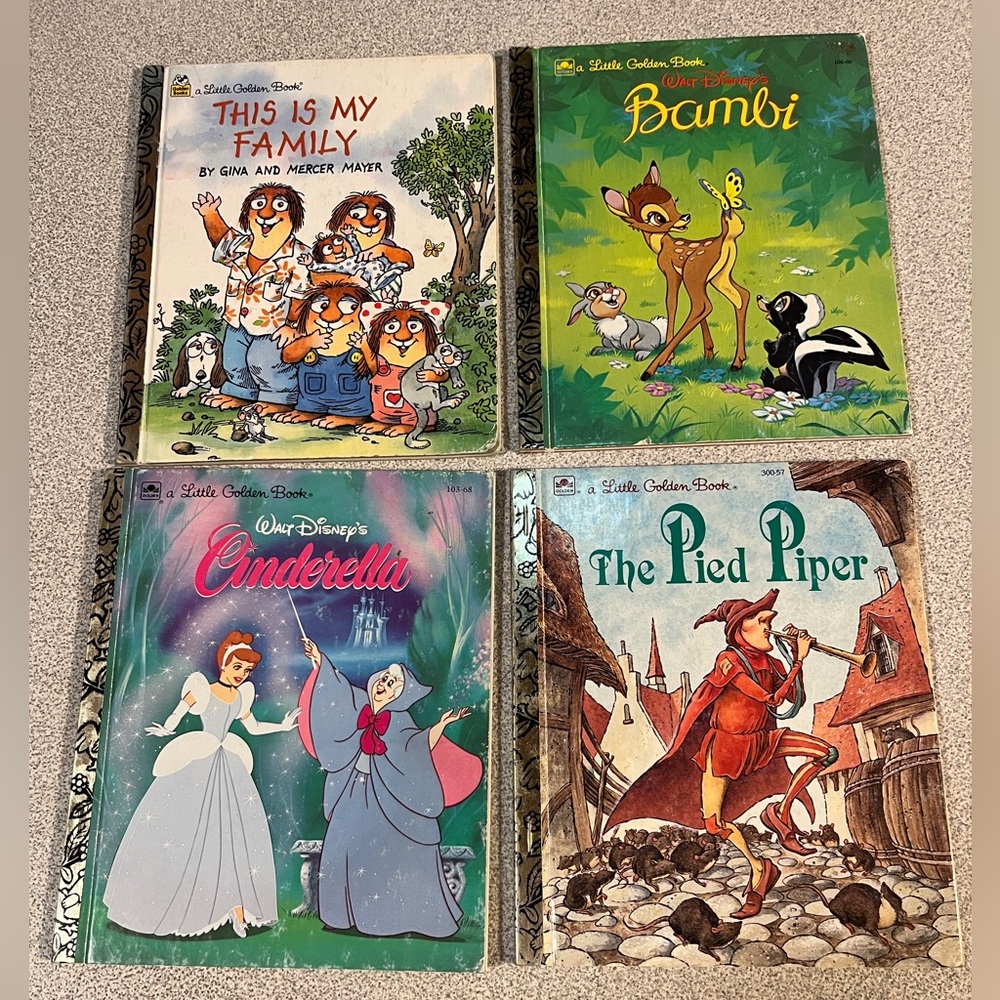Vintage Set of 4 Little Golden Books